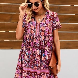 Bohemian Floral Dress
